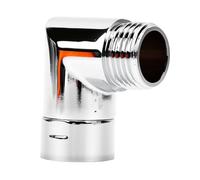 YWBL-WH Adaptateur coudé de Pomme de Douche G1/2, Connecteur D'extension Pivotant à 90 Degrés avec Joint en Caoutchouc en Laiton Massif chromé pour Douche Murale à Main (placage)