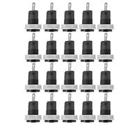 YWBL-WH Adaptateur de Borne de Liaison à Douille Banane, Type de Soudage | Contacts en Laiton é, Coque Isolée ABS, Tenue CATIII 1000 V, Trou D'installation 12 Mm, Panneau 6 Mm, pour Fiche