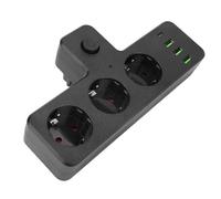 YWBL-WH Adaptateur de Prise Murale D'extension à 3 Sorties, Protection Contre Les Surcharges, Séparateur de Sortie pour Circuit Domestique, Camping-Car et Voyage