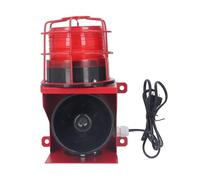 YWBL-WH Alarme Sirène Industrielle, Lumière Stroboscopique, Klaxon Fort, Balise Rouge, Voyant D'avertissement, Alarme de sécurité Intérieure et Extérieure pour Urgence, Usine (DC24V)