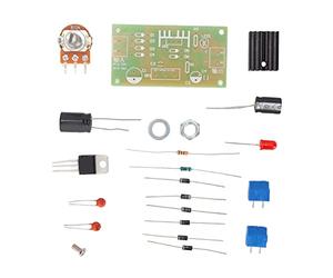 YWBL-WH Alimentation Réglable Stabilisée, LM317, Sortie 1A | Panneau ABS, Circuit Redresseur, Entrée AC et DC, Fils de Test avec Pinces, Protection contre les Courts-circuits, Fusible