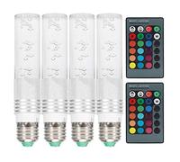 YWBL-WH Ampoule à Changement de Couleur, Lampe Lumineuse à LED RVB 3W, Télécommande pour le Bar de Chambre Holiday Party AC85-265V, Matériau Acrylique, Brillant, économie D'énergie (SILVER)