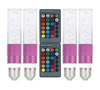 YWBL-WH Ampoule à Changement de Couleur, Lampe Lumineuse à LED RVB 3W, Télécommande pour le Bar de Chambre Holiday Party AC85-265V, Matériau Acrylique, Brillant, économie D'énergie (PURPLE)
