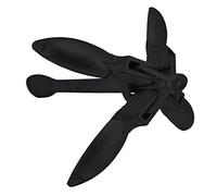 YWBL-WH Ancre Pliable en Acier au Carbone de qualité Supérieure pour Canoë-Kayak, Conception Légère, Grappin de 1,5 Kg pour Petites Embarcations (Noir (Acier au Carbone))