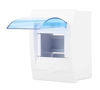 YWBL-WH Boîte de Distribution 3-4 Voies, Couvercle Transparent en Plastique ABS, Montage Intérieur IP65 pour Disjoncteur Blanc + Bleu 13,9,6,5 Cm
