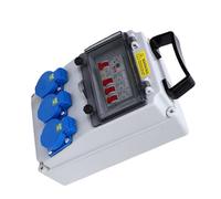 YWBL-WH Boîte de Distribution Extérieure, Boîte de Prise Industrielle étanche IP44 à IP67 Ignifuge Résistante aux Chocs avec Disjoncteur de Type A, pour Usine D'entrepôt de Chantier de