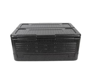 YWBL-WH Boîte de Transport de Nourriture Isolée de 60l, Matériau EPP de qualité Supérieure, Conteneur Pliable de Grande capacité pour Pique-Nique Camping Plage (Black)