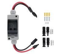 YWBL-WH Boîtier de Disjoncteur PV IP65, Interrupteur de Déconnexion de Panneau Solaire à 2 Pôles 30A avec Arrêt DC AC pour L'extérieur de la Maison