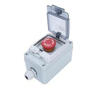 YWBL-WH Bouton D'arrêt D'urgence étanche IP67 avec Boîte, Interrupteur à Bouton-poussoir Industriel ABS sans Contacts NC pour la sécurité des Machines Intérieures et Extérieures