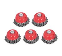 YWBL-WH Brosse D'élimination de la Peinture Antirouille, Roue à Fil torsadé, Ensembles de Nettoyage des Surfaces Métalliques pour le Décapage, le Polissage, L'ébavurage, 5 Pièces