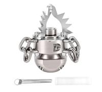 YWBL-WH Buse Rotative de Jet D'égout 3/8 Pouce NPT pour 2900psi | Acier Inoxydable 304, Rotation 360°, Chaîne Amovible, 7 Buses, 3 Côtés 4 Arrière, 70 L/min