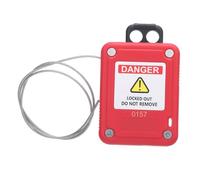 YWBL-WH Câble de Verrouillage Réglable, Lot de 3 Câbles Autobloquants, de sécurité Robuste de 1,8 M, Acier Inoxydable Recouvert de PVC pour Vannes, Interrupteurs, Machines, sécurité Industrielle