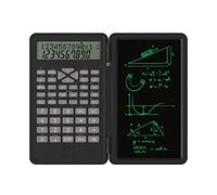 YWBL-WH Calculatrice Scientifique avec Tablette D'écriture 240 Fonctions Affichage 2 Lignes Pliable Portable pour Les étudiants du Collège et du Lycée (Black)
