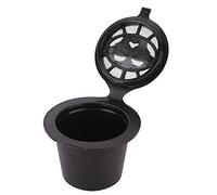 YWBL-WH Capsules de café Réutilisables 3 Pièces, Filtres à café Rechargeables, Dosettes de Latte en Acier Inoxydable PP de qualité Alimentaire avec Brosse à Cuillère, Ensemble (BLACK)