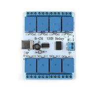 YWBL-WH Carte Relais USB de Type B, Contrôleur de Module 8 Canaux 12 V CC pour la Robotique d'automatisation avec Contrôle Informatique Programmable et Isolation de Tension Améliorée