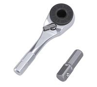 YWBL-WH Clé à Cliquet Hexagonale, Outil à Cliquet Compact Réversible à Entraînement de 1/4 Pouce avec Mandrin de 6,35 Mm en Acier à Haute Teneur en Carbone pour la Réparation de