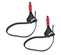 YWBL-WH Clé à Sangle, Lot de 2 Clés à Sangle en Caoutchouc avec Poignée en Caoutchouc Renforcée pour les Réparations Domestiques, Plomberie, Garage, Cuisine, Poignée Antidérapante, 6