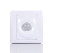 YWBL-WH Commutateur Automatique de Capteur de Mouvement Infrarouge PIR 220 V, Plastique PC, Marche/arrêt Automatique, Charge 80 W, Idéal pour le Garage et le Couloir (1)