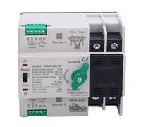 YWBL-WH Commutateur de Transfert Automatique 125A, Dispositif de Commutation de Puissance Double en Matériau PC pour Usines, Centres Commerciaux et Fermes