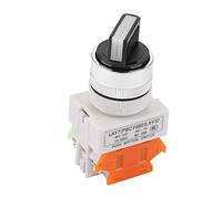 YWBL-WH Commutateur Rotatif à 2 Positions, Sélecteur Autobloquant 1NO+1NC, Interrupteur Marche/arrêt LAY37-11X/21, Matériau de qualité pour des Performances Stables, Longue Durée de Vie avec une