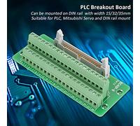 YWBL-WH Connecteur de Bornier Mâle, Carte de Dérivation PLC IDC40P 40 Broches, Module d'alimentation d'interface de Montage sur Rail Din, Montage sur Rail Din, adapté pour PLC, Servo et sur