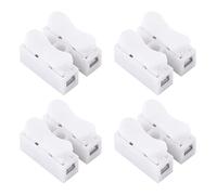 YWBL-WH Connecteurs de Fil à Pousser 5A, 100 Pièces, Borne de Fil Rapide avec Broche de Serrage en Acier et Noyau en Cuivre Conducteur pour Câblage électrique, Commande de Moteur,