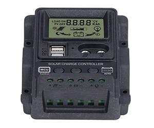 YWBL-WH Contrôleur de Charge USB Double, 20A PWM 12V/24V avec écran LCD | Chipset de qualité industrielle, requête de puissance accumulée, Port 2,5a Compatible avec , récupération de surintensité,