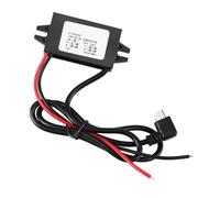 YWBL-WH Convertisseur Micro USB 12 V à 5 V, Puce Industrielle, Sortie 3 A, Protection Contre Les Surintensités, Idéal pour Les Autoradios et Les écrans LED