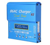 YWBL-WH DéChargeur de Chargeur D'équilibre, Alliage D'aluminium (Prise UE | Détection de Température Intégrée, Prise en Charge LiPo/LiFe/Li-ion 1-6S, Aucun Adaptateur Nécessaire, Mesure de Résistance