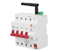 YWBL-WH Disjoncteur Intelligent 63A 4P WiFi Smart Switch avec Compteur d'énergie, Commande Vocale pour la Domotique, Matériau Ignifuge PC, à Distance et Protection contre les Fuites (AC400V)