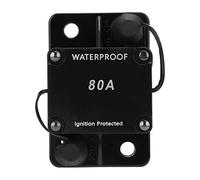 YWBL-WH Disjoncteur Interrupteur Commutateur Automatique Support de Réinitialisation pour Véhicules à Moteur à la Traîne Audio Radio Protection du Système Solaire (80A)