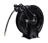 YWBL-WH Enrouleur de Tuyau pour Nettoyeur Haute Pression, Enrouleur de Tuyau Rétractable en Acier au Carbone Robuste avec Verrouillage à Cliquet à 8 Positions et Joint Rotatif à 360