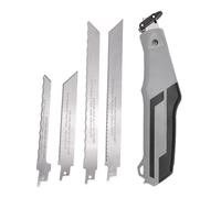 YWBL-WH Ensemble de Scie à Main Auto-verrouillable, Petit Outil Flexible ondulé en Acier Inoxydable avec des Lames de Scie, pour Planche de Gypse en Métal en Plastique, Conception de