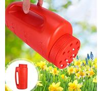 YWBL-WH Épandeur à Main, Taille de Trou Réglable pour Engrais et Sel, capacité de 2 L pour Une Utilisation sur Pelouse et Jardin (Rouge)