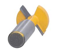 YWBL-WH Fraise à Rainurer en T, Queue de 1/2 Pouce, Revêtement PTFE, | Mèche de routeur à fente à pointe de carbure, revêtement Anti-accumulation résistant à la chaleur, pour routeurs CNC et