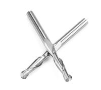 YWBL-WH Fraises à Bouts Sphériques CNC en Carbure de Tungstène, 3.175x17mm, Double Cannelures, 10 Pièces, pour Découpe et Gravure