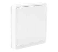 YWBL-WH Interrupteur d'éclairage Mural sans Fil, Contrôleur de Scène PC, Interrupteurs électriques avec 3 Touches BT Mesh 86 X 86 X 13 Mm pour Chambre à Coucher, Cuisine, Salle de Bain, éclairage
