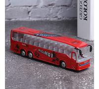 YWBL-WH Jouet de Bus de Transit en Alliage 1:50, Modèle de Bus à Tirer avec Musique Légère pour Enfants, Temps de Jeu Amusant pour Enfants (Rouge)