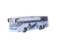 YWBL-WH Jouet de Bus de Transit en Alliage 1:50, Modèle de Bus à Tirer avec Musique Légère pour Enfants, Temps de Jeu Amusant pour Enfants (White)