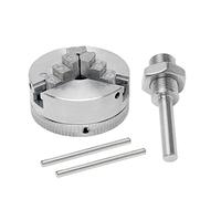 YWBL-WH Kit D'adaptateurs pour Mandrin à 4 Mors en Alliage de Zinc, Bielle de Connexion, Mini Tour à Métaux, Tour à Bois, Accessoires pour Machines-outils, Serrage, (SILVER)