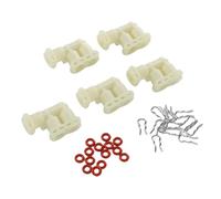 YWBL-WH Kit de Connecteur de Fluide en Forme de F, Ensemble de Bagues d'étanchéité pour Machine à café, Remplacement de Tuyau Interne, y Compris les Pinces, Anneaux en Silicone, Tuyau