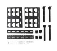 YWBL-WH Kit de Rayonnage à 2 étagères pour Système de Stockage, étagères Robustes en Acier au Carbone avec Rails E de 23,6 Pouces, pour Atelier de Garage de Remorque de Camion de