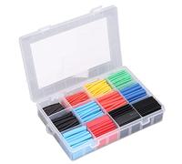 YWBL-WH Kit de Tubes Thermiques 560pcs, Ensemble de Câbles de Fil à Isolation électrique 5 Couleurs, Emballage de Boîte en Plastique de Différentes Tailles pour L'entretien, Travail de