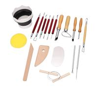 YWBL-WH Kit D'outils de Poterie 19 Pièces, Acier Inoxydable pour la Sculpture en Argile