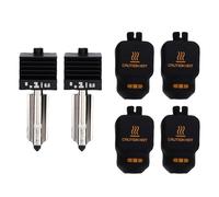 YWBL-WH Kit Hotend D'imprimante 3D 2 Pièces, Dissipation Thermique Entièrement Métallique avec Buses en Acier trempé de 0,6 Mm, Bloc Chauffant pré-installé et Couvercle en Silicone,