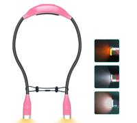 YWBL-WH Lampe de Cou LED Réglable, Tube Flexible, Batterie 1000 MAh, Lecture Mains Libres et Activités de Plein air. (PINK)