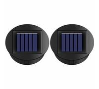 YWBL-WH Lampe Solaire Remplacement Lot de 2, Panneau LED DIY de 8,1 Cm, | Efficacité de 25% en Polysilicium, Batterie AA de 600 MAh, 7 Lumens, Autonomie de 10 H, Matériau ABS, Compatible avec la