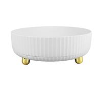 YWBL-WH Lazy Susan Organisateur Plateau De Rangement Rotatif Bureau Organisateur Rotatif Plateau Cuisine Plateau Tournant Rotatif Conteneur De Stockage Cosmétique Organisateur (Blanc)
