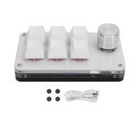 YWBL-WH Mini Clavier USB à 6 Touches avec LED RVB pour Jeux, Zoom Avant, Zoom Arrière, Copier, Coller, Tout Sélectionner, Couper, Bureau, Musique, Contrôle Industriel, Sensation de