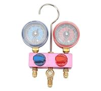 YWBL-WH Mini MELIFOLL GAUGES Kit, Outil de Climatisation Portable du Bouton Métallique pour R22 R32 R410A Réfrigérant avec Matériau en Alliage et PTPE, Structure de Soupape à Billes, 90